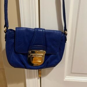 Michael Kors crossbody blue leather bag